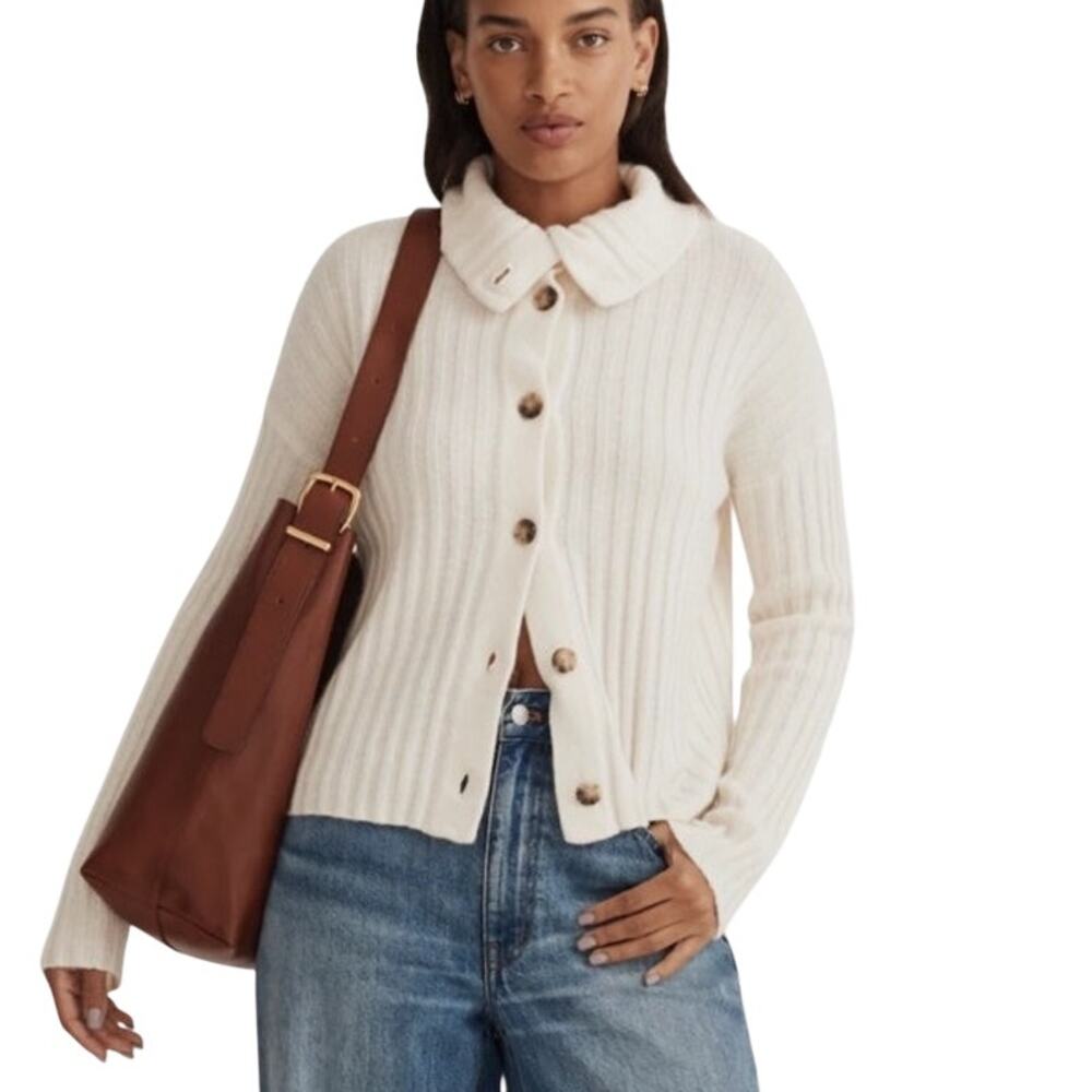 $110 Madewell Oversize Collar Cardigan Sweater Small